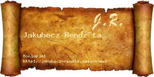 Jakubecz Renáta névjegykártya