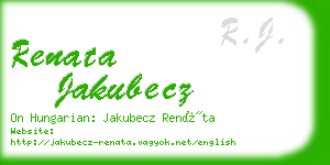 renata jakubecz business card